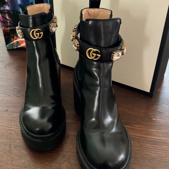 Gucci Kingsnake Trip Bootie Leather Ankle – Size 8 Women - Picture 7 of 15